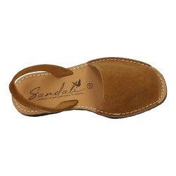 Menorquinas de Piel Sandali Serraje Cuero para Mujer modelo 969