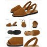 Menorquinas de Piel Sandali Serraje Cuero para Mujer modelo 969