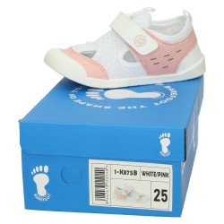 Calzado Barefoot Demax Blanco-Rosa para Niña modelo 1-K875B