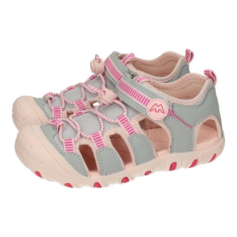 Sandalias Sport Demax Gris-Rosa para Niña modelo S1750C