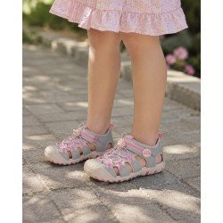 Sandalias Sport Demax Gris-Rosa para Niña modelo S1750C