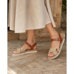 Sandalias de Piel Sandali Cuero para Mujer modelo M890