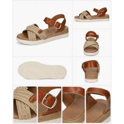 Sandalias de Piel Sandali Cuero para Mujer modelo M890