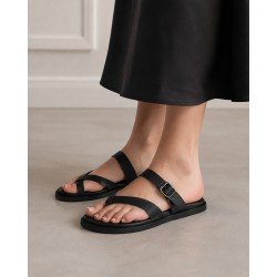 Sandalias de Piel Sandali Negros para Mujer modelo M874-T6120