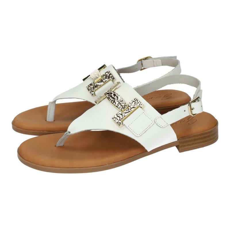 Sandalias de Piel Sandali Blancos para Mujer modelo M876-H5099