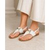 Sandalias de Piel Sandali Blancos para Mujer modelo M876-H5099