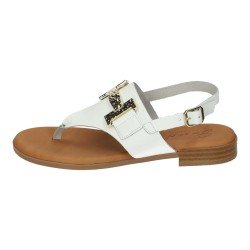 Sandalias de Piel Sandali Blancos para Mujer modelo M876-H5099