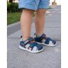 Sandalia de Piel Biomecanics Petrol para Niño modelo 262231-A556