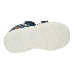 Sandalia de Piel Biomecanics Petrol para Niño modelo 262231-A556