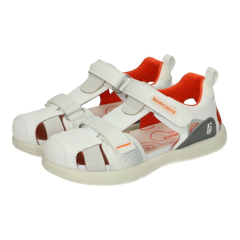Sandalias de Piel Biomecanics Blancos para Niño modelo 262231-B050