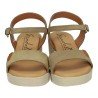 Sandalias de Piel Sandali Camel para Mujer modelo M726-T5272