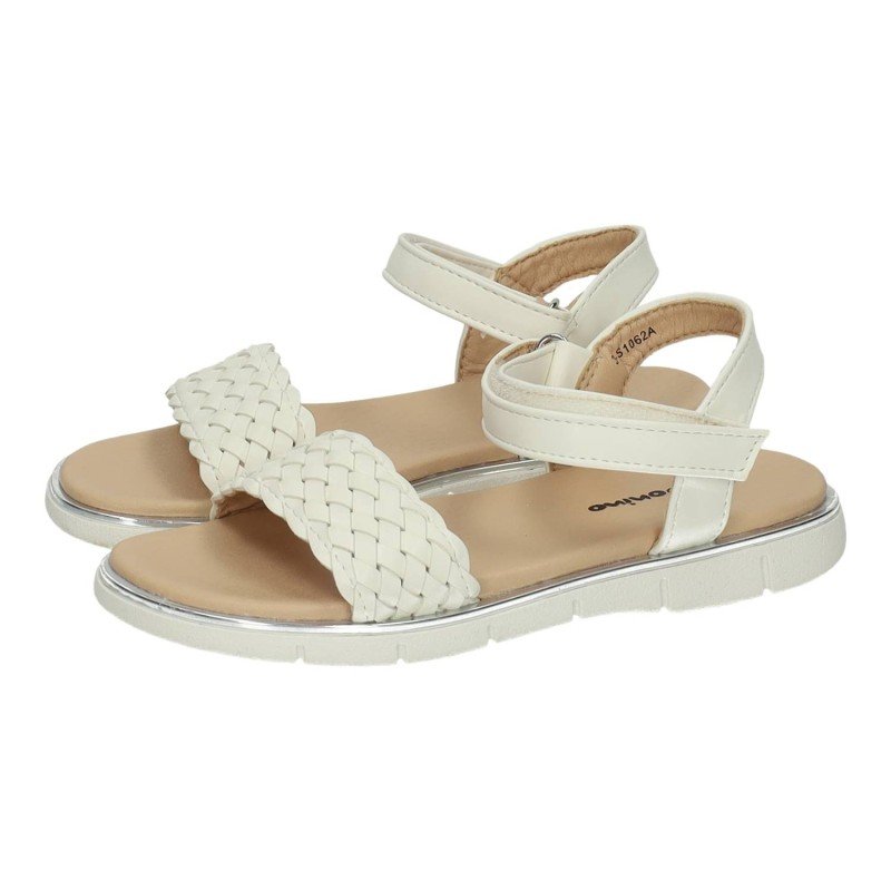 Sandalias Trenzada Bonino Blancos para Niña modelo S1062A