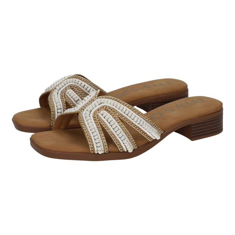 Sandalias Tacón Mysoft Blancos para Mujer modelo 26M180