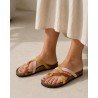 Sandalias de Dedo Inter-Bios Mostaza para Mujer modelo 7113