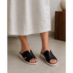 Sandalias de Piel Made In Spain Negros para Mujer modelo 4308