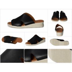 Sandalias de Piel Made In Spain Negros para Mujer modelo 4308
