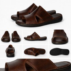 Sandalias de Piel 48 Horas Coñac para Hombre modelo 617104/12