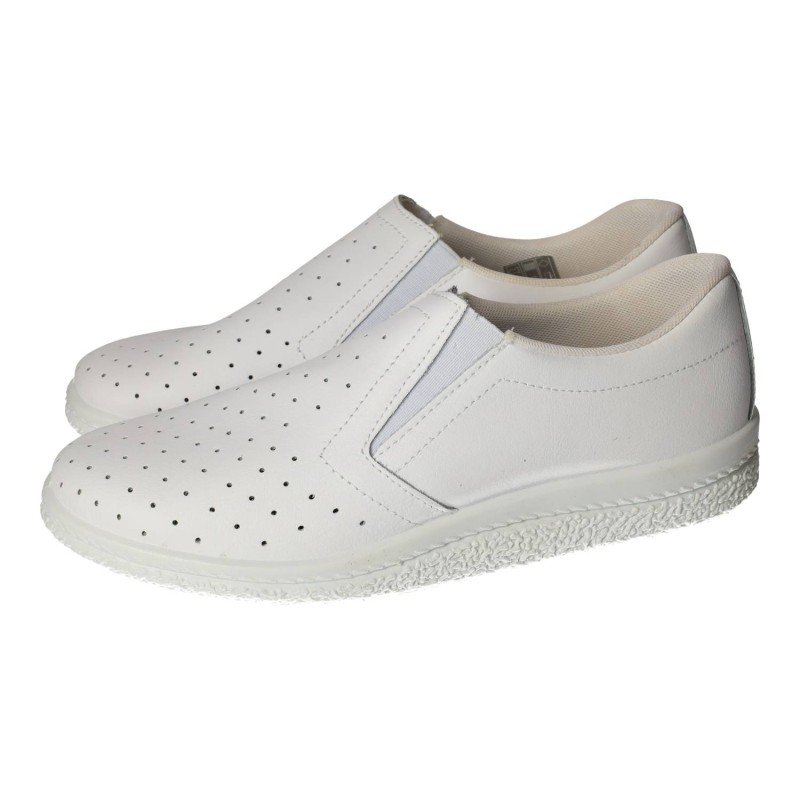 Zueco Piel Cerrado Made In Spain Blancos para Mujer modelo 2