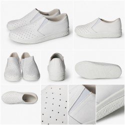 Zueco Piel Cerrado Made In Spain Blancos para Mujer modelo 2