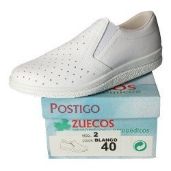 Zueco Piel Cerrado Made In Spain Blancos para Mujer modelo 2