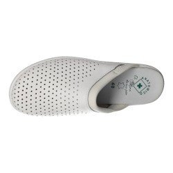 Zueco Piel Abierto Made In Spain Blancos para Mujer modelo 4