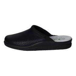 Zueco Piel Abierto Made In Spain Marino para Mujer modelo 4