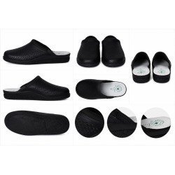 Zueco Piel Abierto Made In Spain Marino para Mujer modelo 4