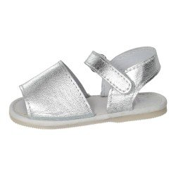 Menorquinas de Piel Whetis Plata para Niña modelo 1135