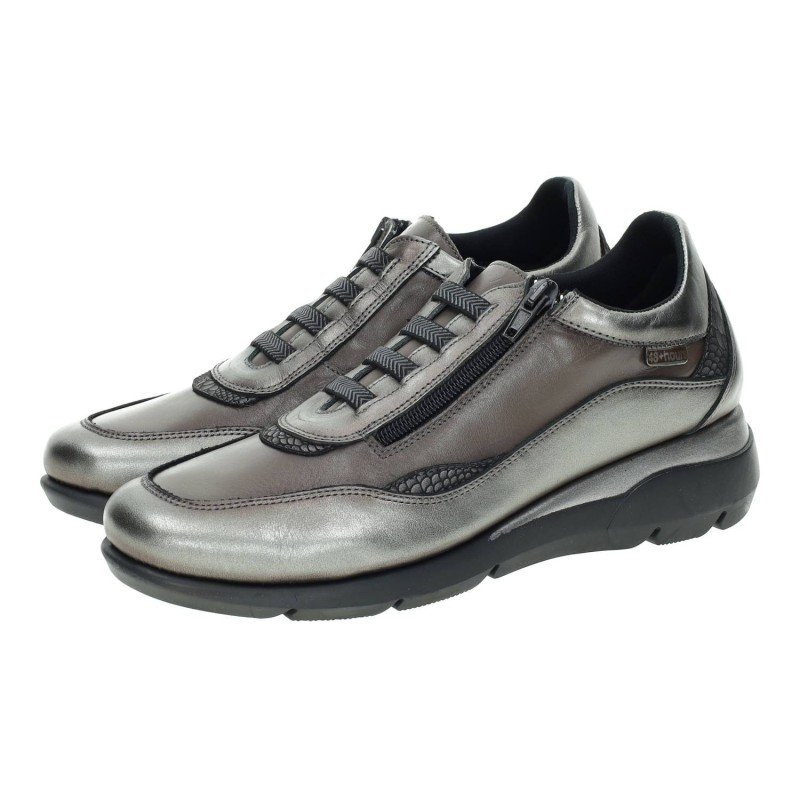 Mocasín de Piel 48 Horas Grises para Mujer modelo 620701/55