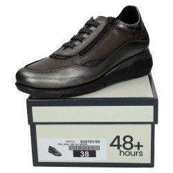 Mocasín de Piel 48 Horas Grises para Mujer modelo 620701/55