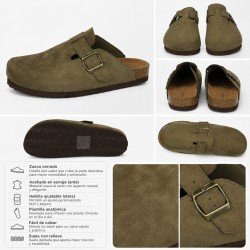 Zueco Destalonado Zapatop Kaki para Mujer modelo Y23-32