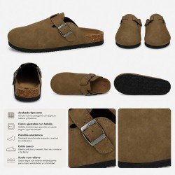 Zueco Destalonado Zapatop Kaki para Hombre modelo Ffy8731