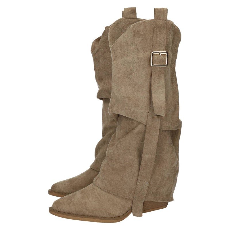 Bota Cowboy Zapatop Kaki para Mujer modelo Cls-621
