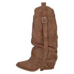 Bota Cowboy Zapatop Moka para Mujer modelo Cls-621