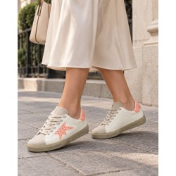 Sneakers Urbanas Made In Spain Blanco-Naranja para Mujer modelo A19