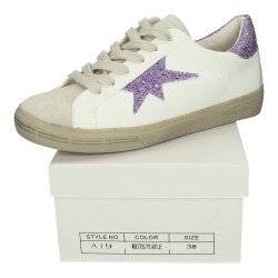 Sneakers Urbanas Made In Spain Blanco-Morado para Mujer modelo A19