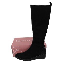 Bota Caña Alta Mysoft Negros para Mujer modelo 26M507