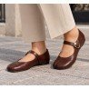 Bailarina Pata Cerdo Zapatop Burdeos para Mujer modelo Blq1722