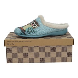 Zapatilla Búhos Gema Garcia Azules para Mujer modelo 7200-19