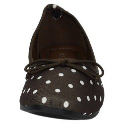 Manoletina Lunares Zapatop Marrones para Mujer modelo H8-1535M