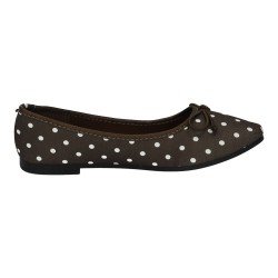 Manoletina Lunares Zapatop Marrones para Mujer modelo H8-1535M