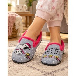 Zapatilla Perrito C Vulca-Bicha Grises para Mujer modelo 1359 Cerrado
