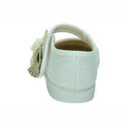 Sandalias Blancas Pulidines Blancos para Niña modelo 955/F