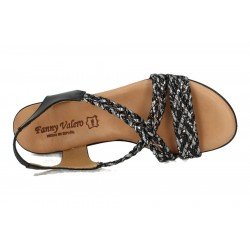 Sandalias Acolchadas Fanny Valero Negros para Mujer modelo 417