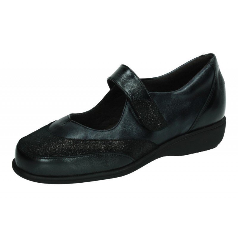 Piel Color Negro Cierre Velcro Mod.44847 Zapatos Merceditas Mujer DOCTOR CUTILLAS 