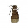 Sandalia Abotinada Sandali Camel para Mujer modelo Gre06