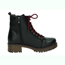 Botines de Piel Khloe Marin Negros para Mujer modelo 3522