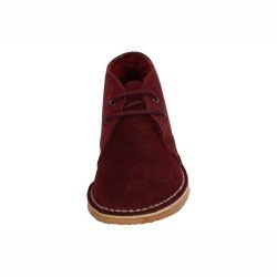Botines de Serraje Made In Spain Burdeos para Mujer modelo 512