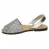 Menorquina de Piel Avarca Plata para Mujer modelo 275