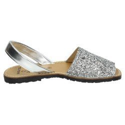 Menorquina de Piel Avarca Plata para Mujer modelo 275